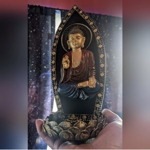 Beautiful Buddha on lotus flower incense burner wall hanging, New 🕉️